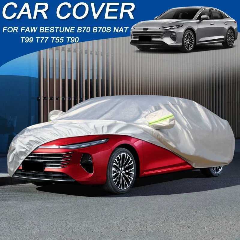 

210T Polyester Waterproof Car Cover Sunshade Anti-UV Dust External Auto Accessory For FAW BESTUNE B70 B70S NAT T55 T77 T90 T99