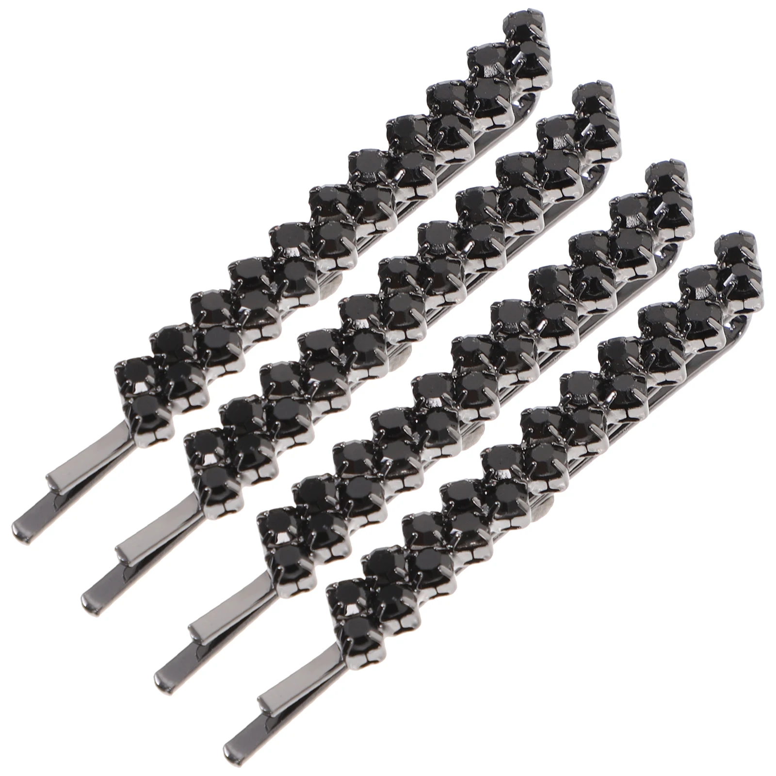 

1 set Crystal Hairpin Rhinestone Decorated Bobby Pins for Women Silver Accessories Stylish Hair Clip Wedding Party Gifts