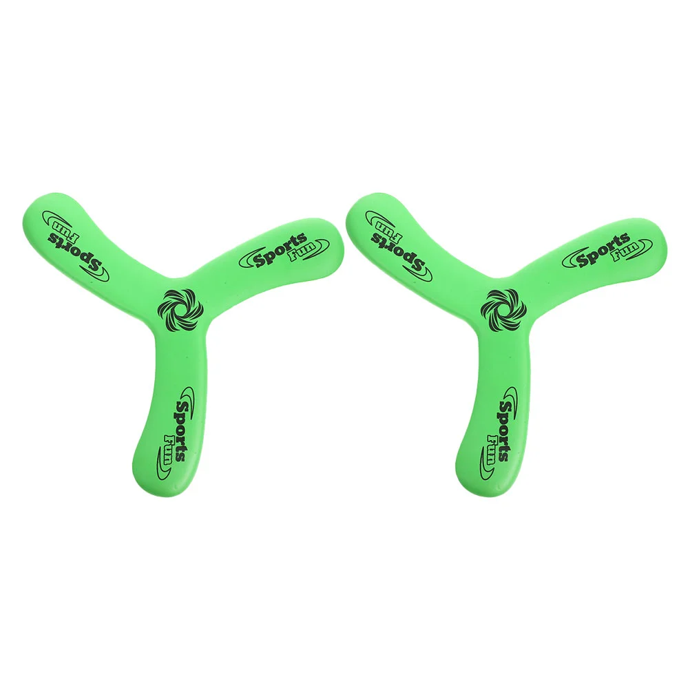 2 Pcs Soft Outdoor Flying Toy Wooden Light Green Eva Interactive Toddler