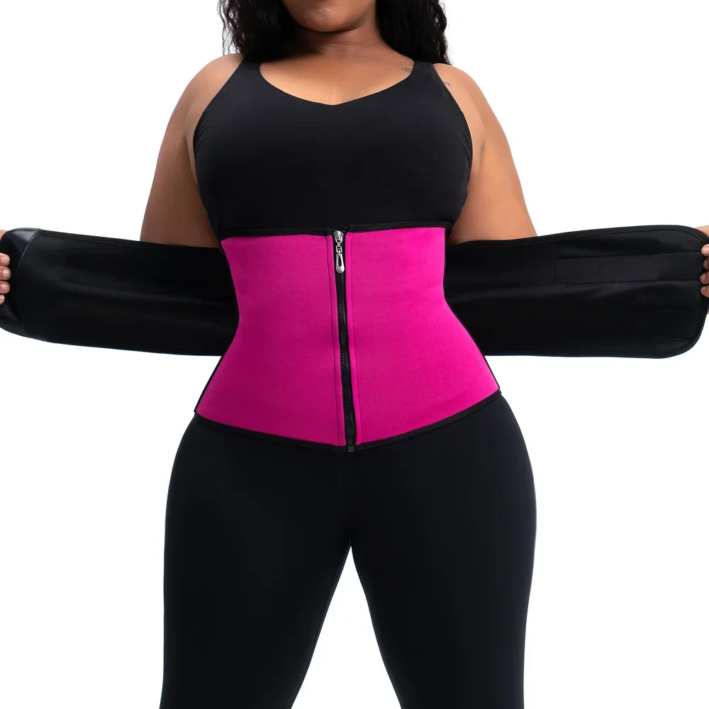 Корсет для тренировки талии на молнии, корректирующее белье для контроля живота, дышащий пояс для талии для женщин, формирователь тела, спортивный пояс, пояс для пота, сауны