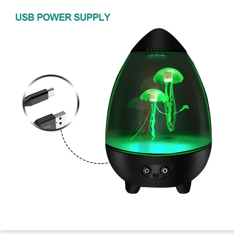 Goutte d'eau USB avec télécommande, lampe de nuit LED, méduse précieuse, haut-parleur Bluetooth sans fil, proxy document, RVB, cadeau pour enfant