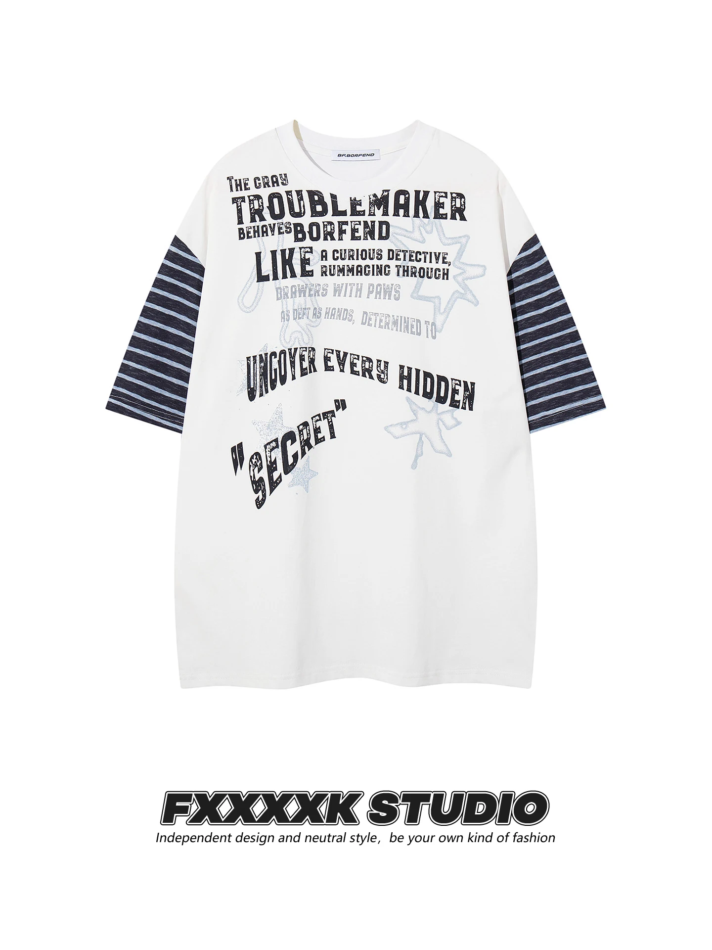 

Свободная футболка с коротким рукавом, в полоску, с принтом-надписью, повседневная, из хлопка, удобная, дышащая, летний топ