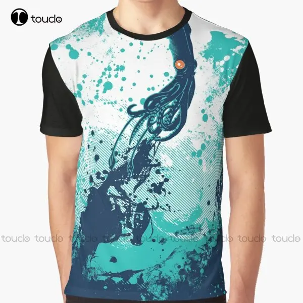 Squid Splash Graphic T-Shirt Digital Printing Tee Shirts Streetwear Xxs-5Xl New Popular Unisex Christmas Gift