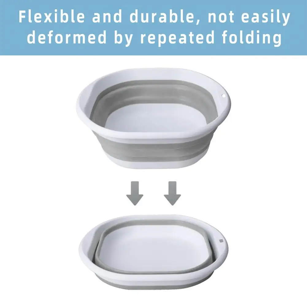 Foldable Wash Basin Capacity Foot Bath Tub Portable Foldable Plastic Wash Basin for Camping Kitchen for Fruit for Outdoor