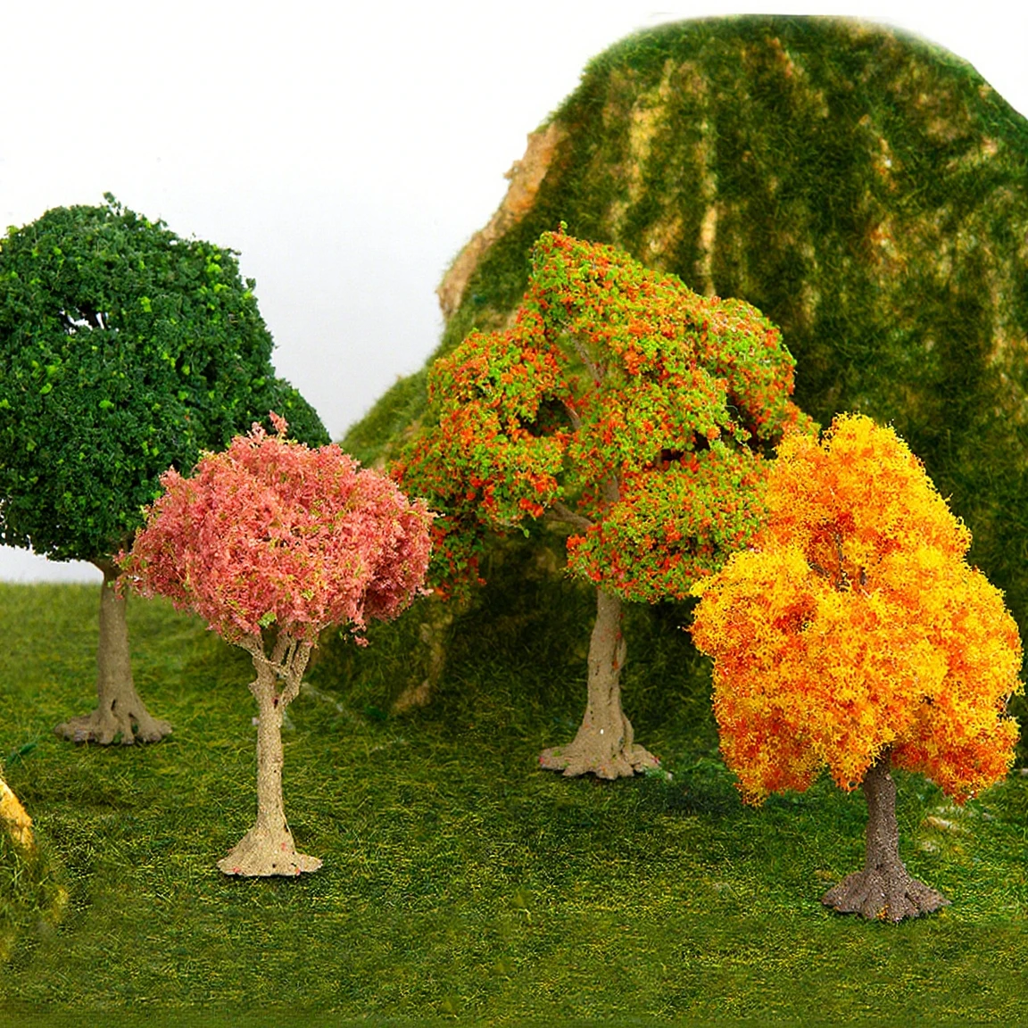 

Miniature Trees Wire Green Foliage Artificial Simulation Tree Train Layouts Sand Tables DIY Dioramas Available Sizes 10/12/15CM