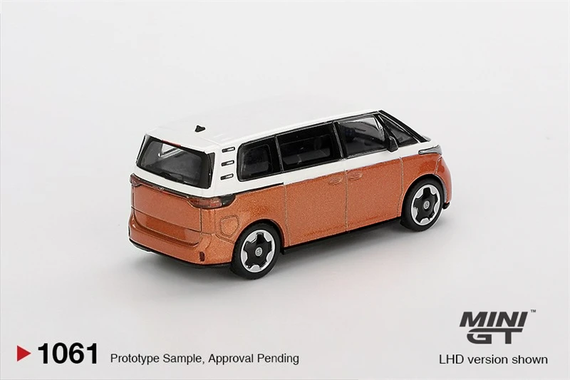 سيارة MINI GT 1:64 ID.Buzz Candy White Energyetic Orange Diecast Collector's Vehicle Model