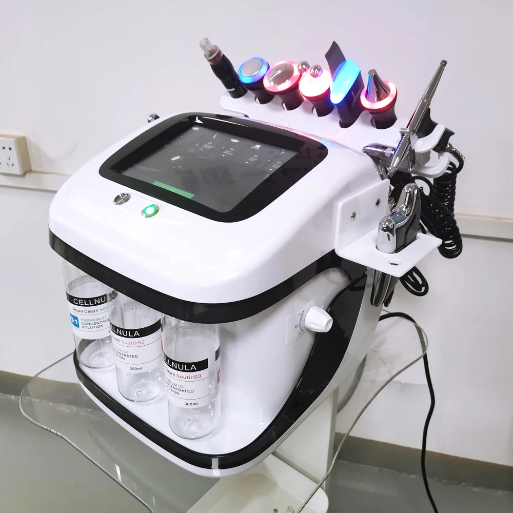 YTYINUltramicro 8 في 1 جهاز تجميل الفقاعات الصغيرة لتنظيف مسام الوجه ومزيل الرؤوس السوداء والأكسجين الناعم