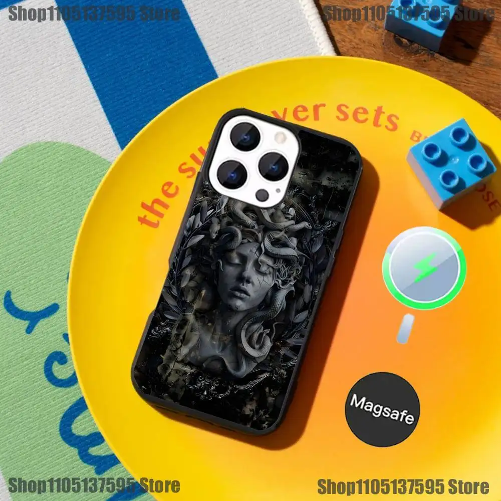 Medusa Greek Mythology  Phone Case For iPhone 17,16,15,14,13,12,11,Pro,Max,Plus,Mini,SE4,E Magnetic Magsafe Wireless Charging