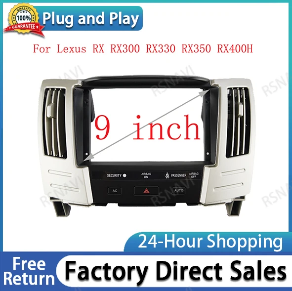 9 inch 2 Din Car Radio Facia Frame For Lexus RX RX300 RX330 RX350 RX400H Toyota Harrier car Radio Audio Dash Fitting Panel Kit