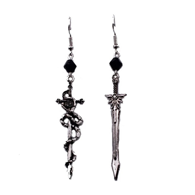 Gothic Sword Earrings Asymmetrical Dangle Drop Earrings for Women Girl Teen Drop Shipping