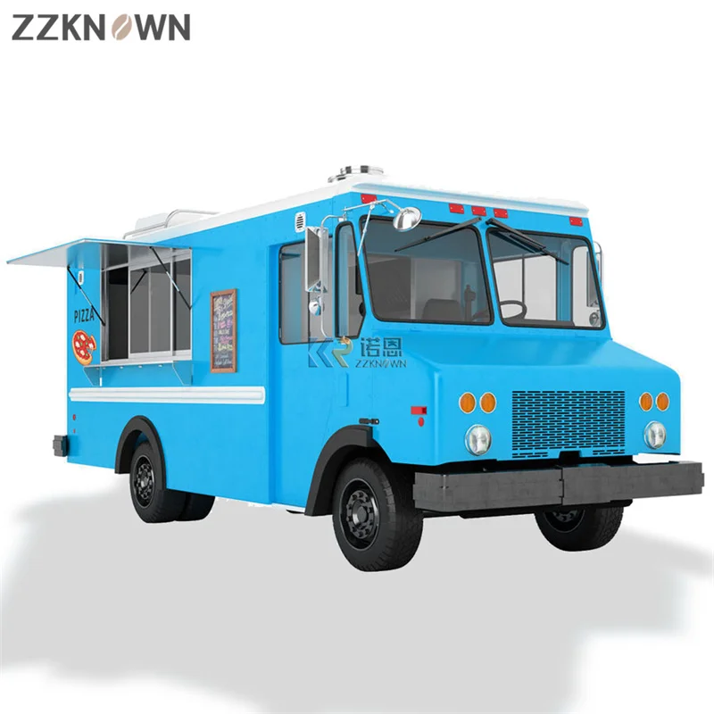 CE Approved Electric Mobile Food Truck Retro Coffee Crepe Snack Catering Car Vintage Hotdog Pizza Hamburger Ice Cream Cart