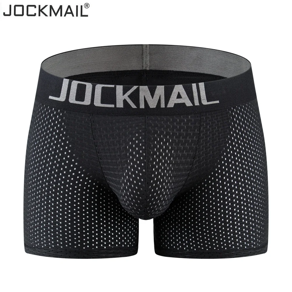 JOCKMAIL Mens Underwear Boxer Mesh Mens Padded Underwear with Hip Pads Men\'s Boxers Butt Padded Elastic Truncks Enhancement