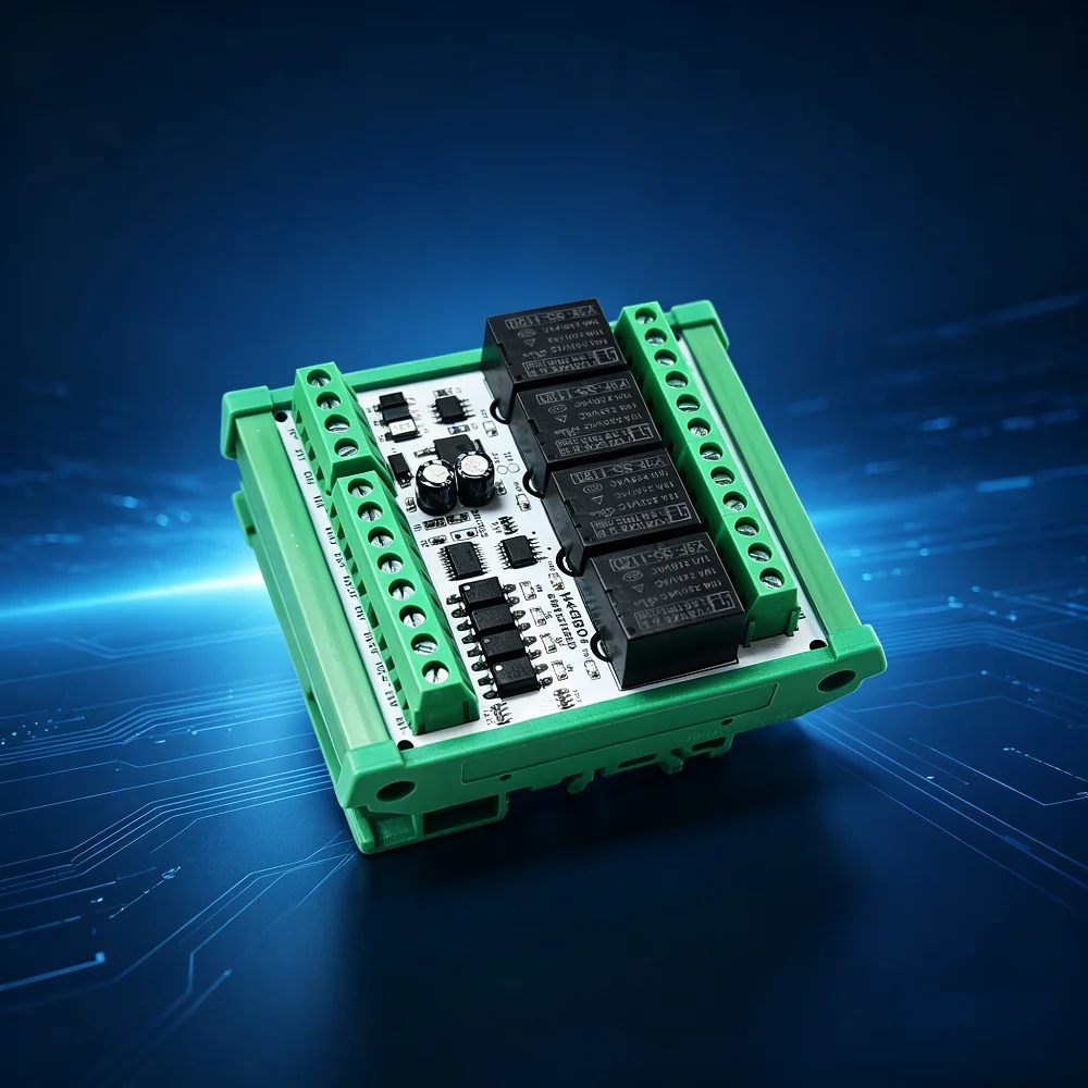 4DI-4DO RS485 Modbus Relay Remote IO Expansion Board with Pulse Counter Monitor Micro Locking Interlock Delay Function