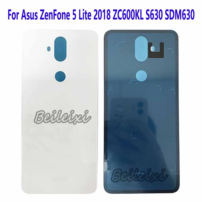 For Asus ZenFone 5 Lite 2018 ZC600KL SDM630 S630 Battery Cover Back Door Glass Panel Rear Housing Case Replacement Parts