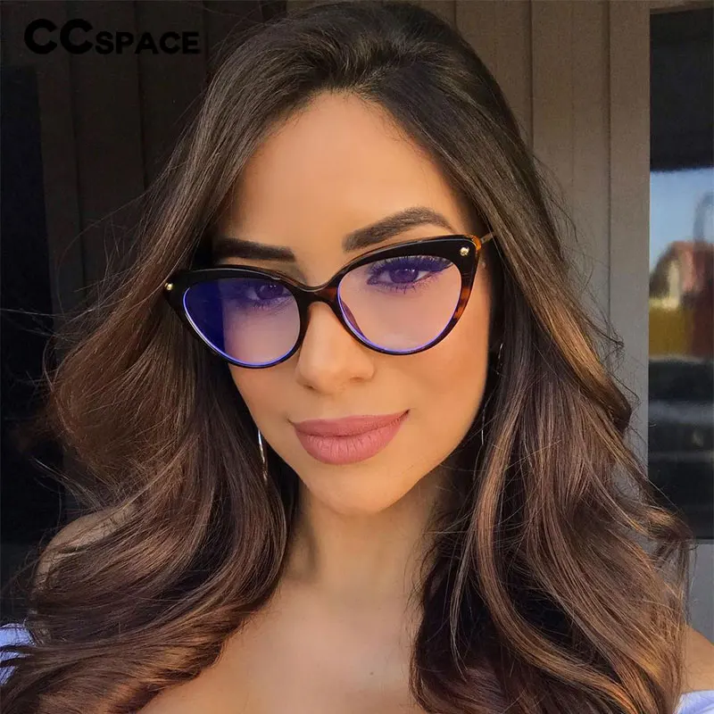 45639 Cat Eye Glasses Frames Women Trending Styles Brand Eyeglasses TR90 Optical Fashion Computer Glasses