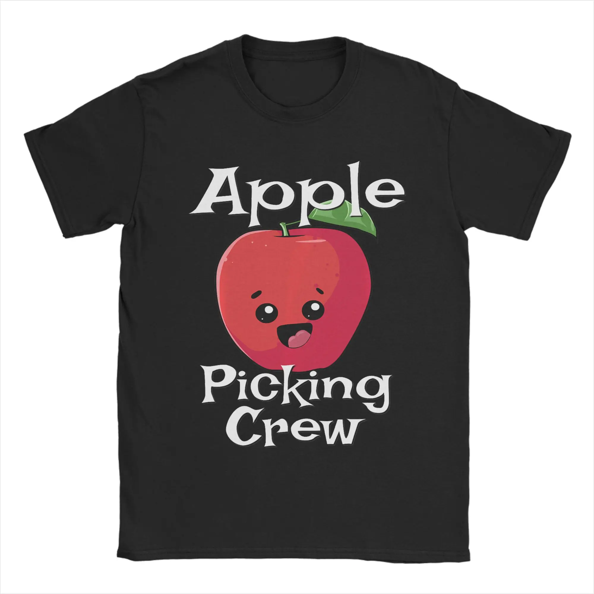 Apple Picking Crew Family Matching Fall Orchard Cotton T Shirt For Men Summer  T-Shirts O Neck Hipster Tees Oversized Print Tops