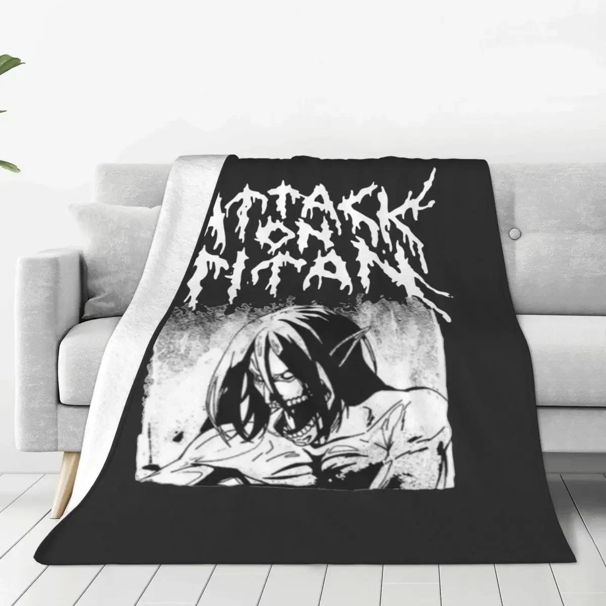 Japanese Anime Attack On Titan Fleece Throw Blankets Shingeki No Kyojin Blanket for Bedding Car Warm Plush Thin Quilt