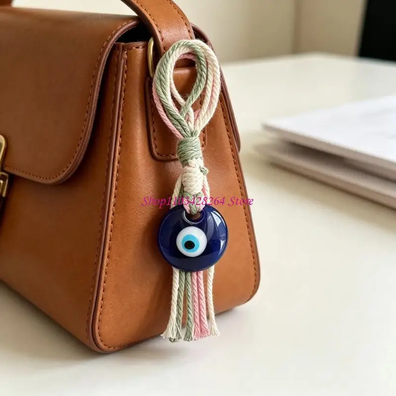  Versatile Devil Eye Woven Keychain Charm for Women Girls for Car Keys Backpack Ornament Versatile Decoration