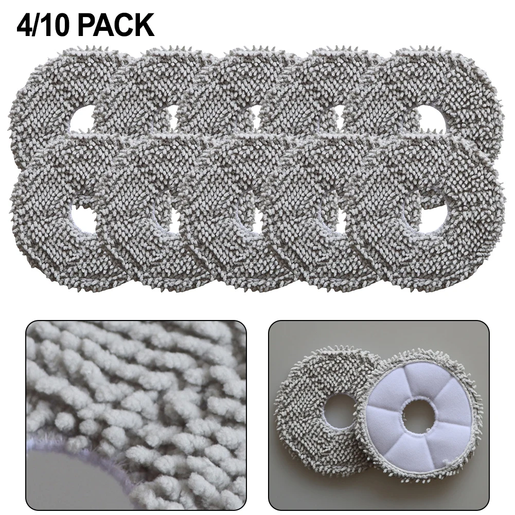 4/10pcs Mop Cloth Kit For Conga 13090 Spin Revol Home Robot Vacuum Cleaner Mop Replacement Mop Cloth Rag Household Cleaning Tool