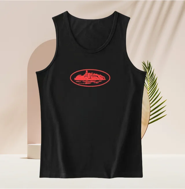 

New American High Street Trendy Brand Casual Tight Vest Summer Women's Men's Corteiz Alcatraz Women's Basic Sexy Vest