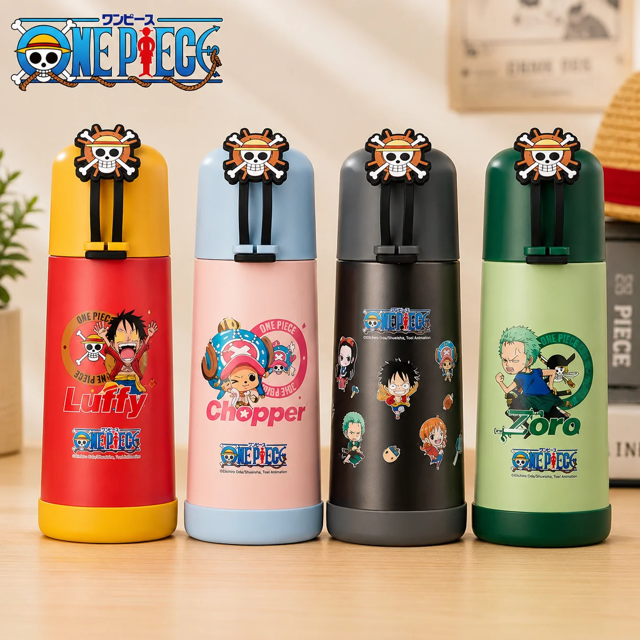 One Piece Goods Luffy Zoro Chopper Vacuum Insulated Cup 280ml 304 Stainless Steel Hot Cold Travel Bottle Anime Drinkware