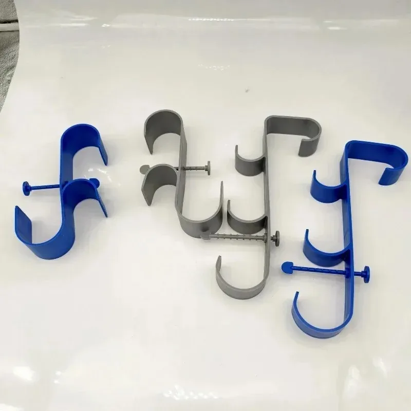 4pcs Poolside Pool Leaf Skimmer Net Holder Ground Pool Poles Hanger Stable Swimming Hanger for Telescopic Skimmer Ground Poles
