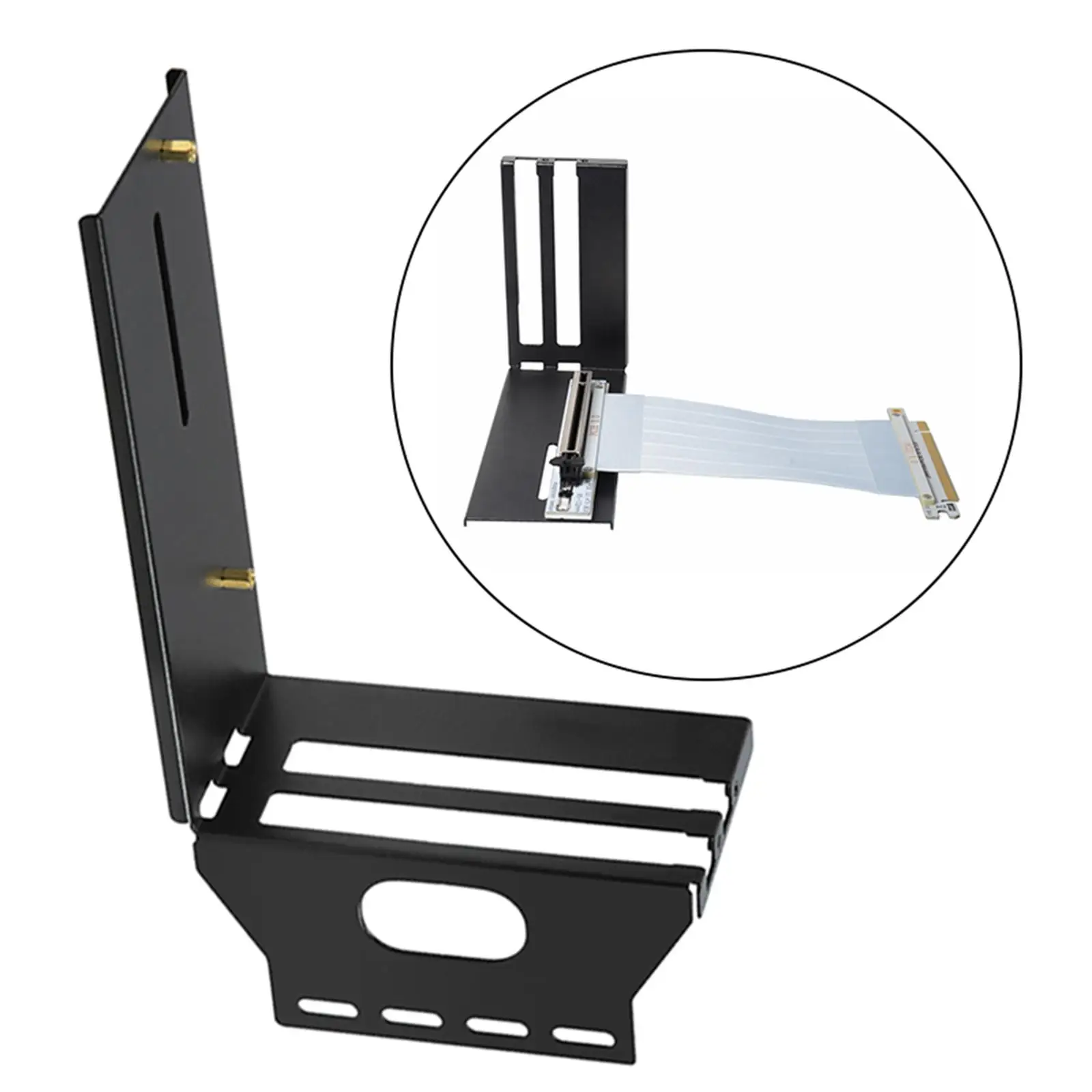 Adaptador de suporte vertical para placa gráfica PCIe 16X preto