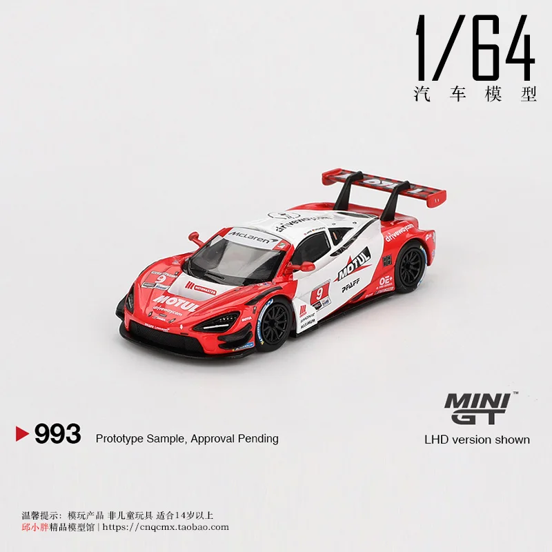 ميني جي تي 1:64 ماكلارين 720S جي تي 3 إيفو # 9 نموذج سيارة مصنوع من خليط معدني مصبوب من MOTUL، لعبة هدية لمهرجان الأولاد، زخرفة قابلة للجمع للبالغين. #2