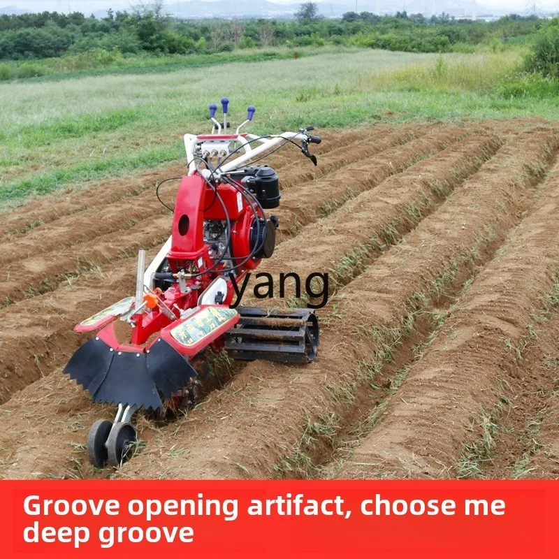 LTT small agricultural diesel trencher orchard green onion deep trench trenching soil