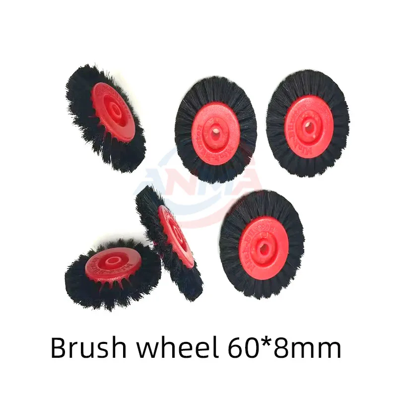 5 pcs ANMA feeder brush wheel 60*8mm Black hard brush For Heidelberg SM102 CD102 SM74 Printing Machine