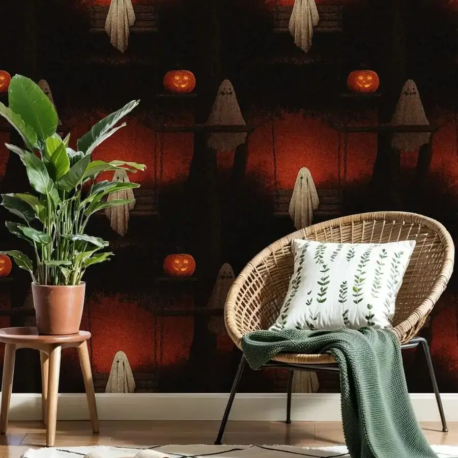 

Обои с привидениями, качелями призраков, 22,83 "X 118", водонепроницаемые обои для гостиной/спальни/ванной комнаты, наклейка на стену из ПВХ