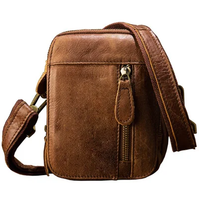 Imagem -03 - Couro Genuíno Mini Crossbody Bolsas da Cintura dos Homens Masculino Cinto Bolsa Coreano Moda Pequenos Bolsas de Ombro Wasit Packs