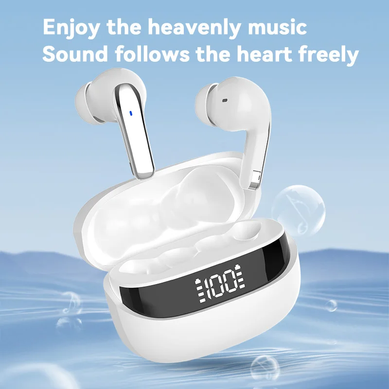 

Wireless Bluetooth Headphones - Digital display of battery level, high-definition sound quality, headphones