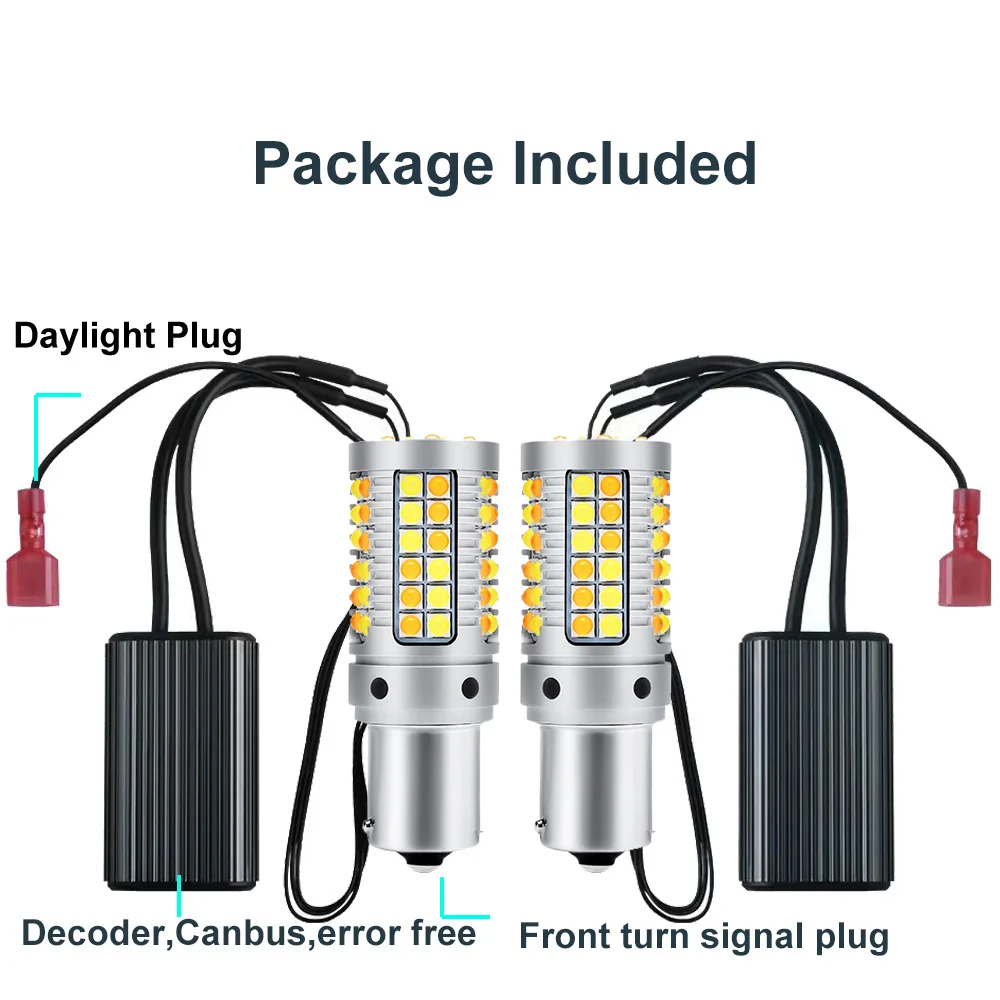 2Pcs Car LED For Toyota Land Cruiser Prado 120 Series 2002-2009 Front Turn Signal + Led DRL Daytime Running Light Canbus