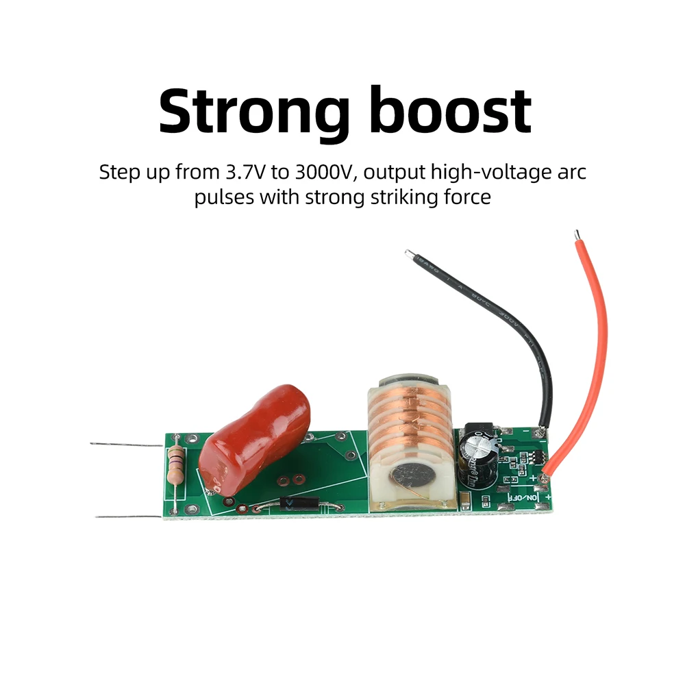 DC 3,7 V auf 5000 V/3000 V Step-Up-Modul, Puls-Lichtbogen-Hochspannungsplatine für DIY Elektrische Mückenklatsche – Detail 4