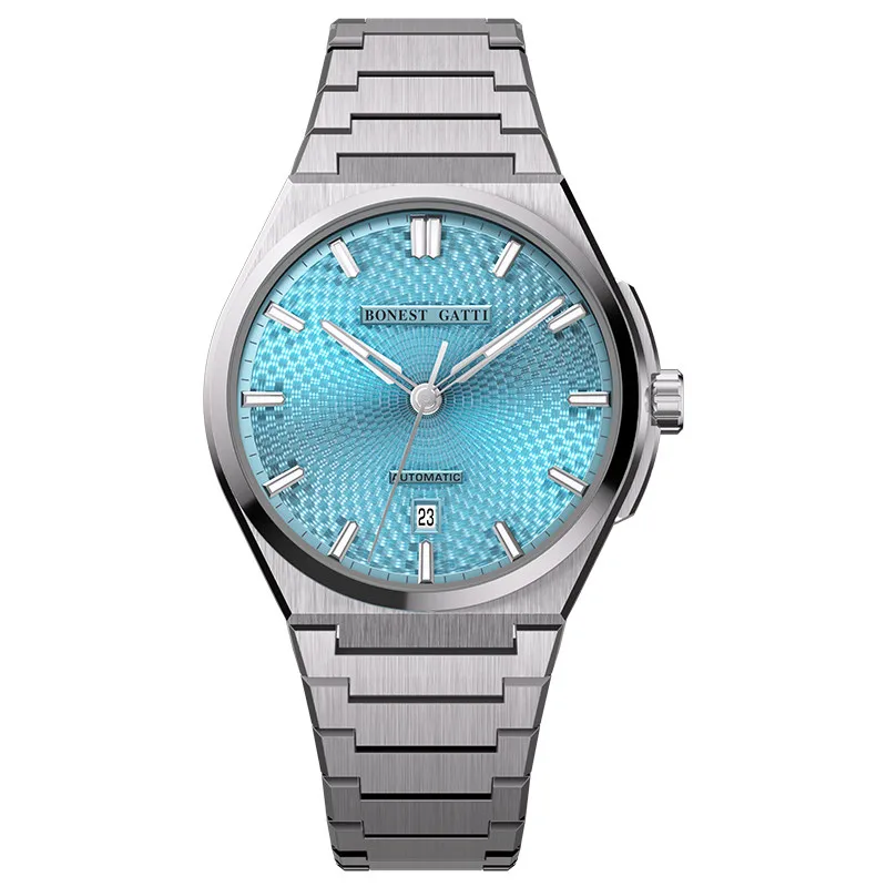 

Мужские автоматические часы BONEST GATTI, винтажные механические наручные часы 39 мм, водонепроницаемые, 50 м, с сапфировым стеклом, светящиеся