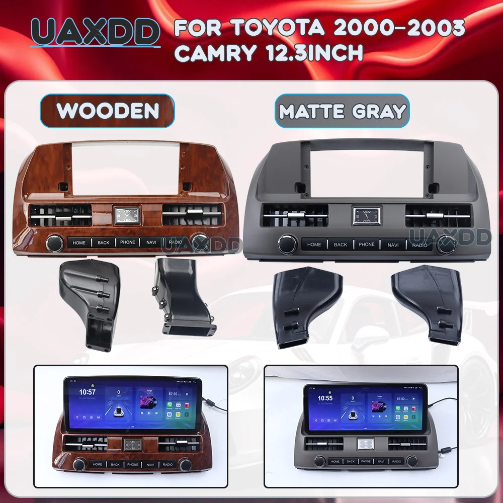 

For Toyota 2000-2003 Camry 12.3inch car CD Android frame dashboard harness adapter canbus box 2 Din Interior Kit panel Center