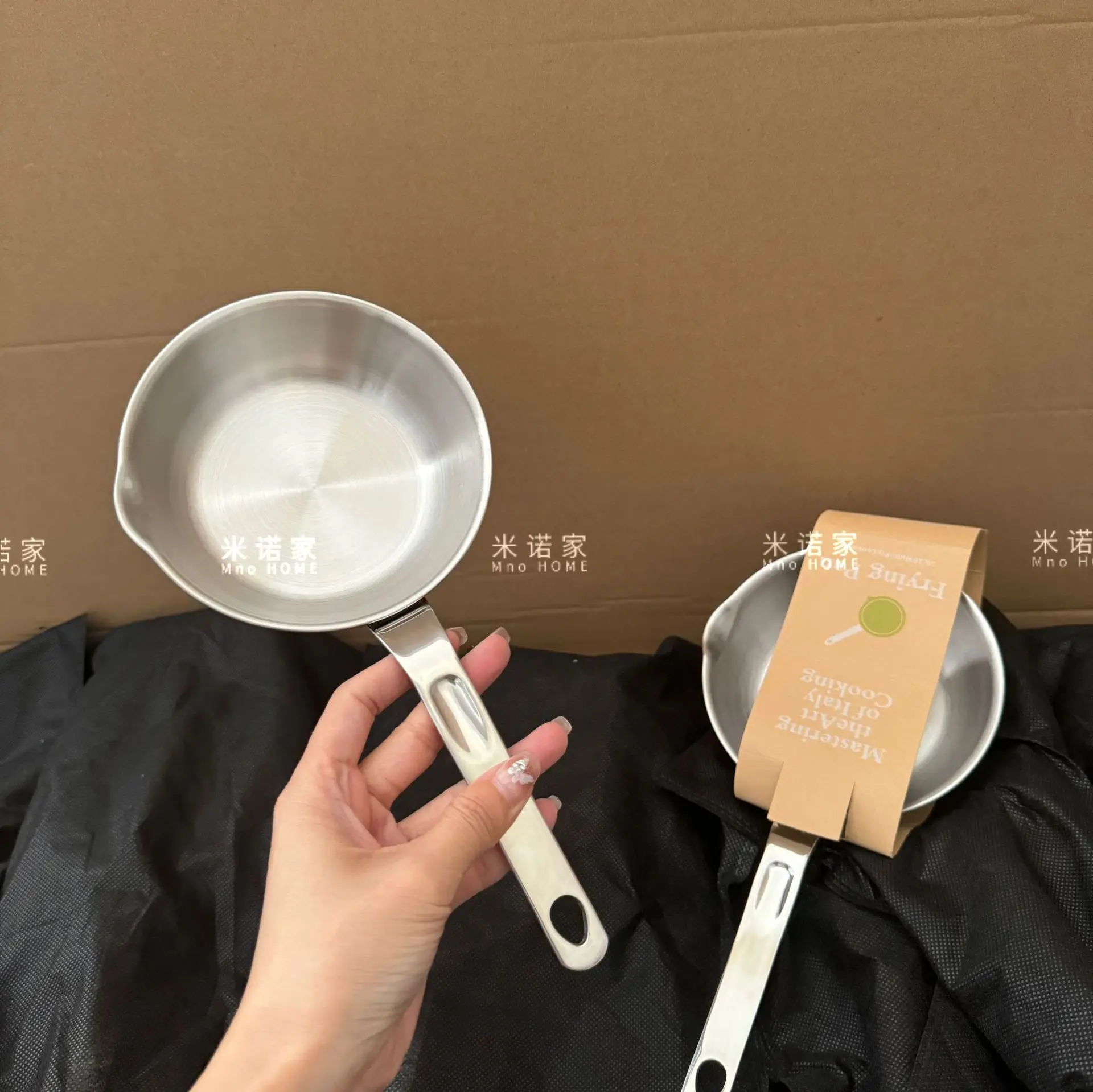 Stainless Steel 316L Frying Pan With Spout Handle Halogen Ceramic Gas Induction Electric Compatible Fried Egg Steak Pan 120mm