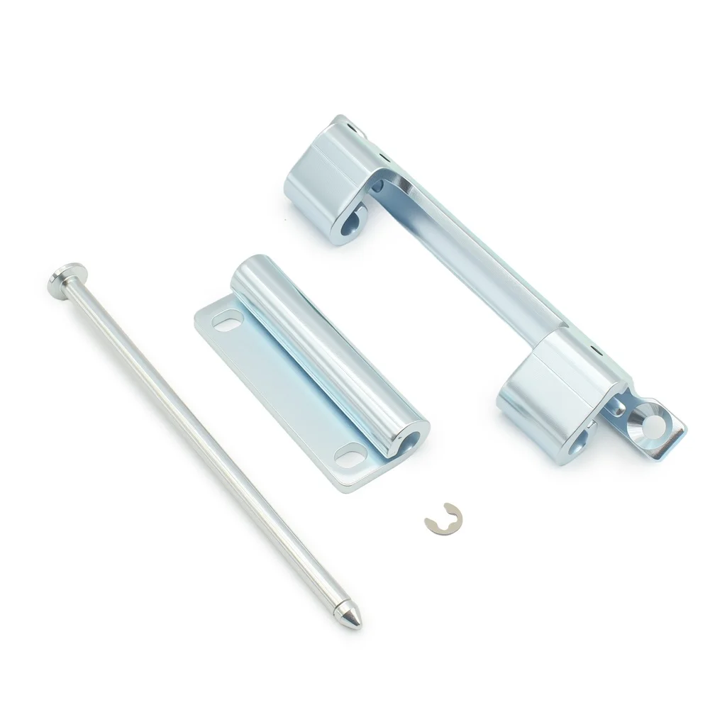 Strong Invisible Hinge for Cabinet Door with Thicker Panels 5.91 x 0.99 x 0.45 in Silver Iron Foldable Structure