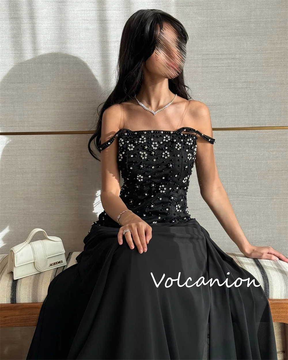 تخصيص جودة عالية جيرسي لؤلؤة الطية ألف خط شير الأشرطة فساتين طويلة مناسبة مخصصة الطراز الحديث