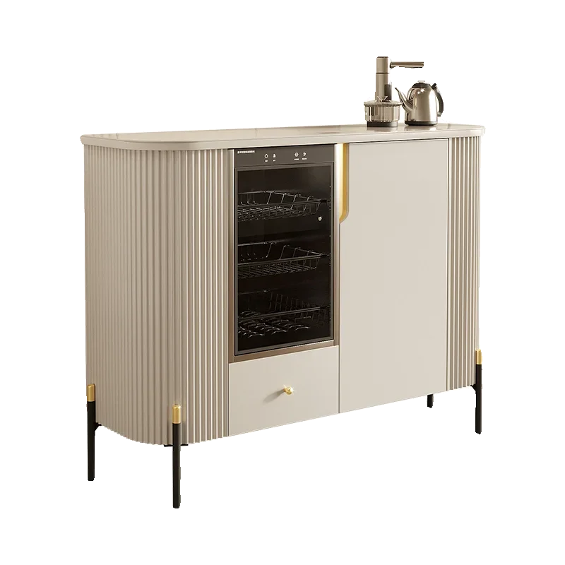 Guest restaurant multi-functional solid wood integrated tea bar machine, voice control intelligent brewing milk