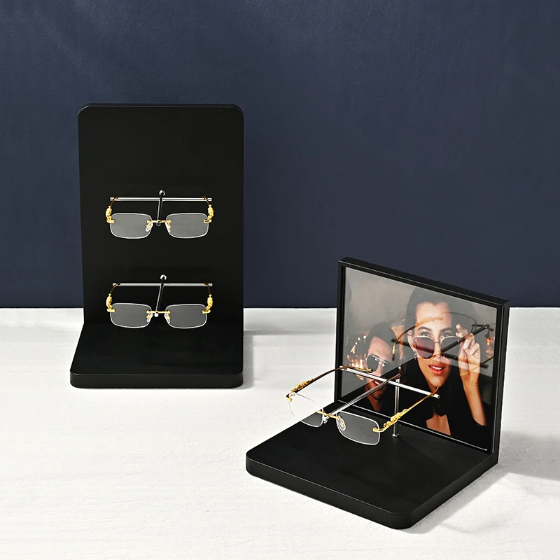 Oirlv Espositore per occhiali nero Espositore per accessori per gioielli in pelle PU Espositore per occhiali neri multi-spezione