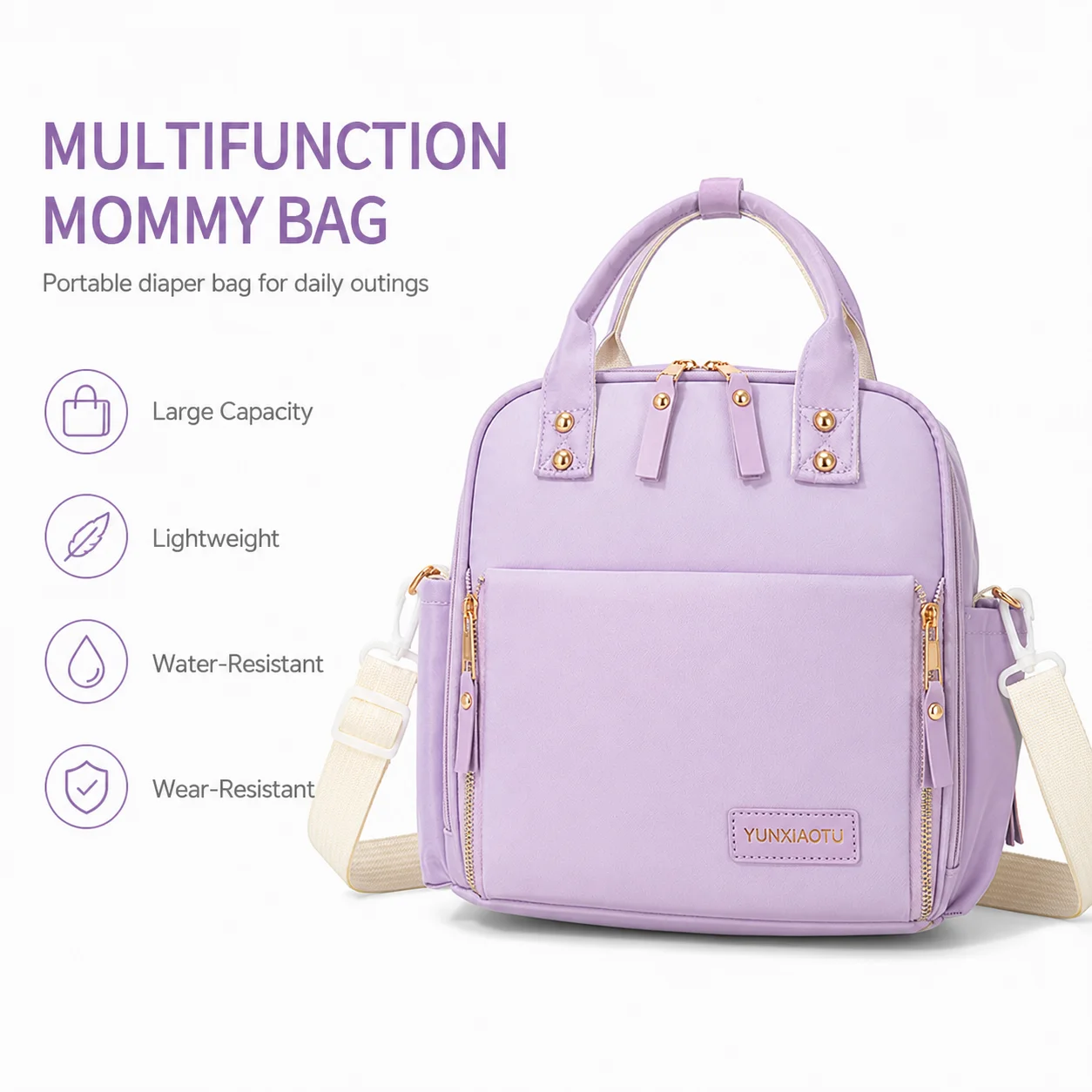 Large Capacity Mommy Bag Baby Care Backpack Multifunction Diaper Bag Lightweight Waterproof Travel Storage Mother Shoulder Pack