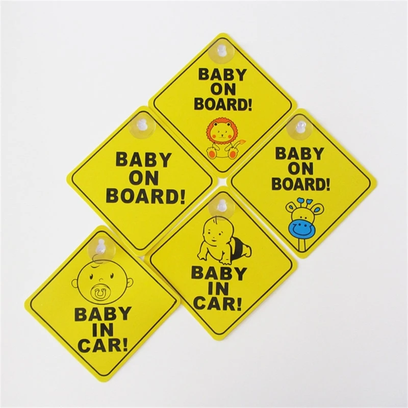 สะดุดตา Baby On Boards สติ๊กเกอร์ติดรถ สติ๊กเกอร์ติดรถเพื่อความตระหนักรู้เกี่ยวกับความปลอดภัยของเด็ก