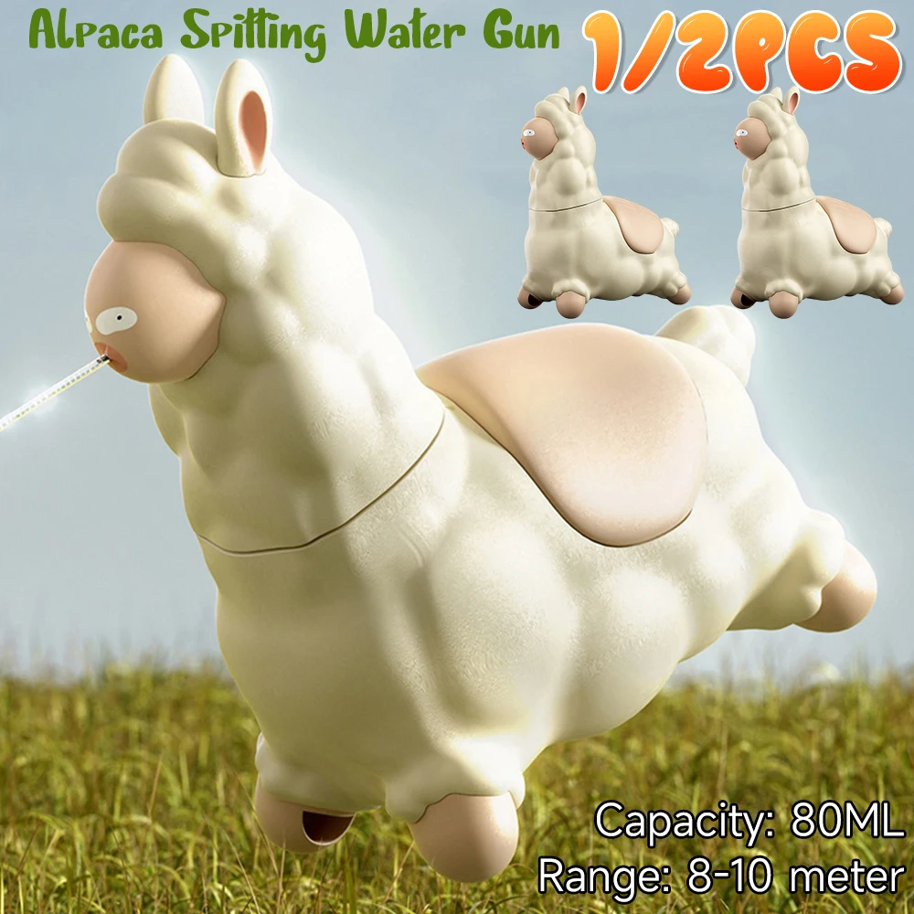 

1pc Children Cute Creative Alpaca Spray Water Gun Toys Summer Beach Pools Cartoon Sprinkling Water Toys For Kids Boys And Girls