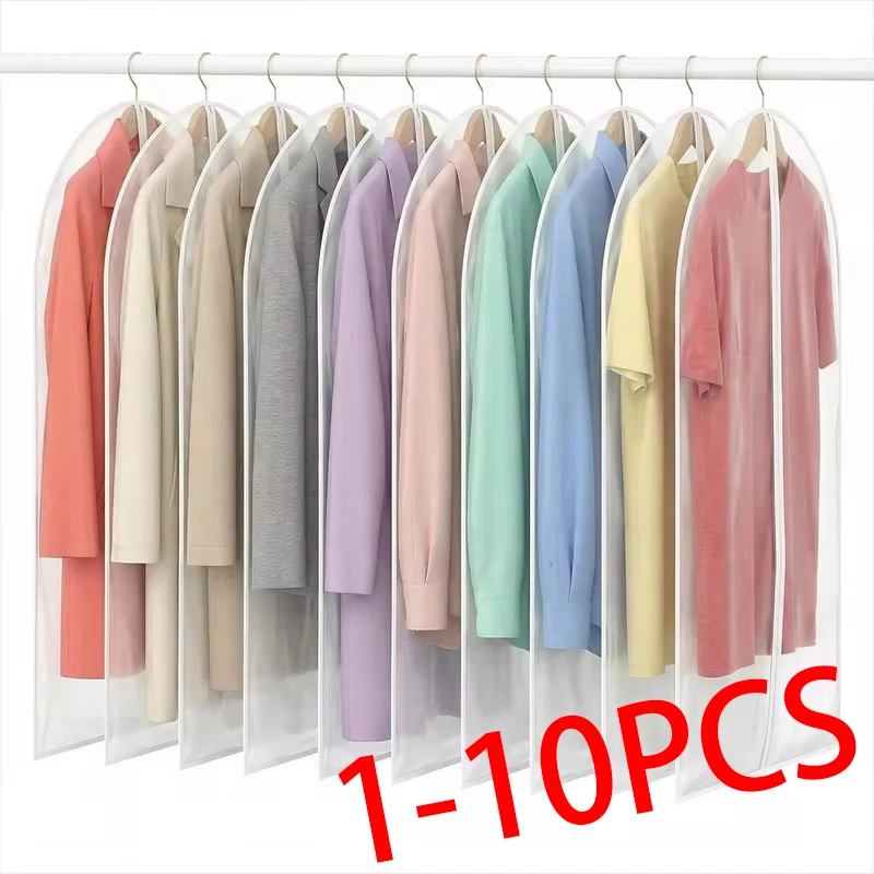 Housse de protection anti-poussière pour vêtements, costumes, robes de mariée, entièrement fermée avec fermeture éclair, sac de rangement suspendu