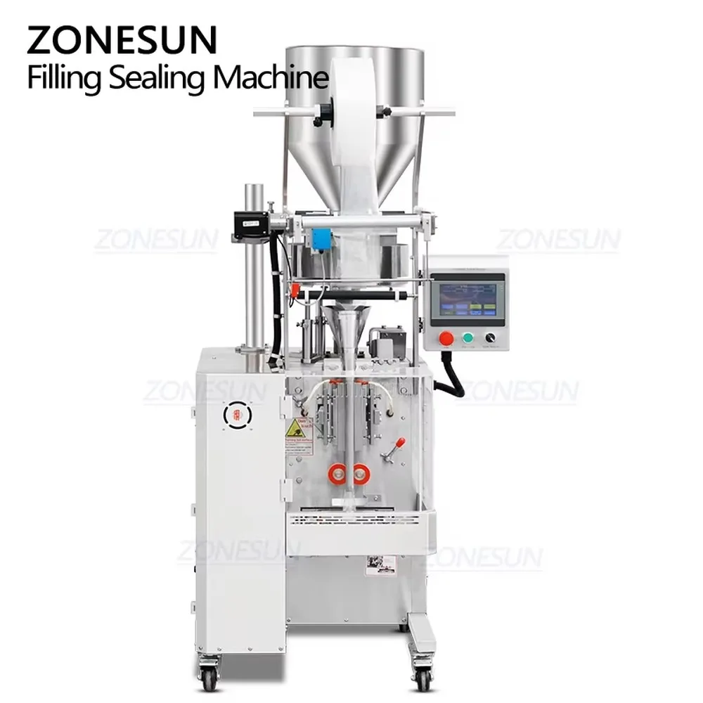 ZONESUN ZS-MC61 Automatic Granule Sachet Filling Sealing Machine Quantitative Measuring Cups Vertical Form Fill Seal