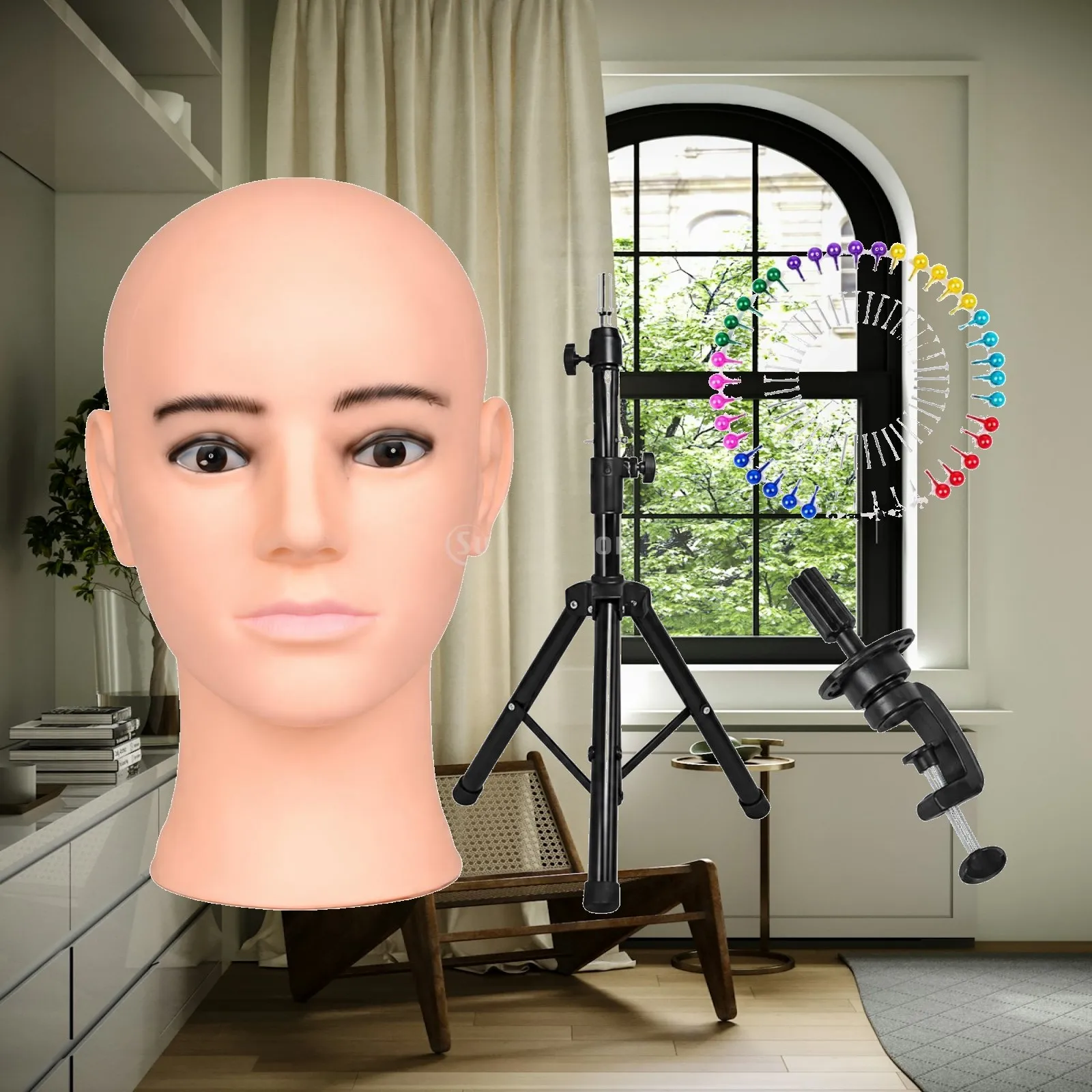 cabeca-de-manequim-para-modelar-e-aplicar-apliques-de-cabelo-facil-de-usar-com-suporte-leve-e-portatil-ideal-para-estudantes-de-cosmetologia