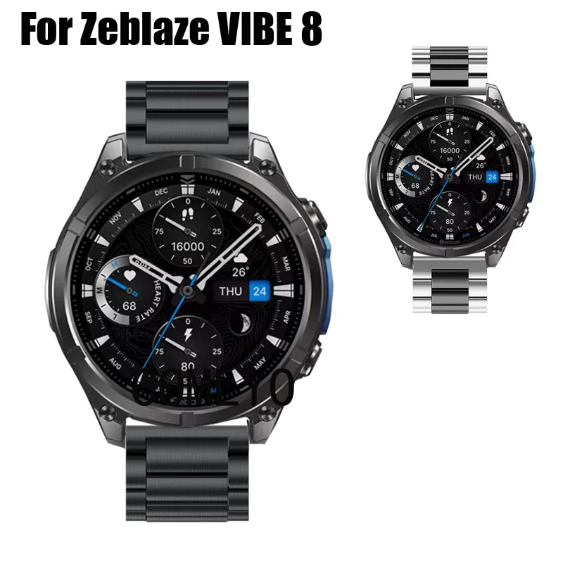 

For Zeblaze VIBE 8 Strap Smart Watch Metal Stainless Steel Band Bracelet Luxurious Belt For Women men