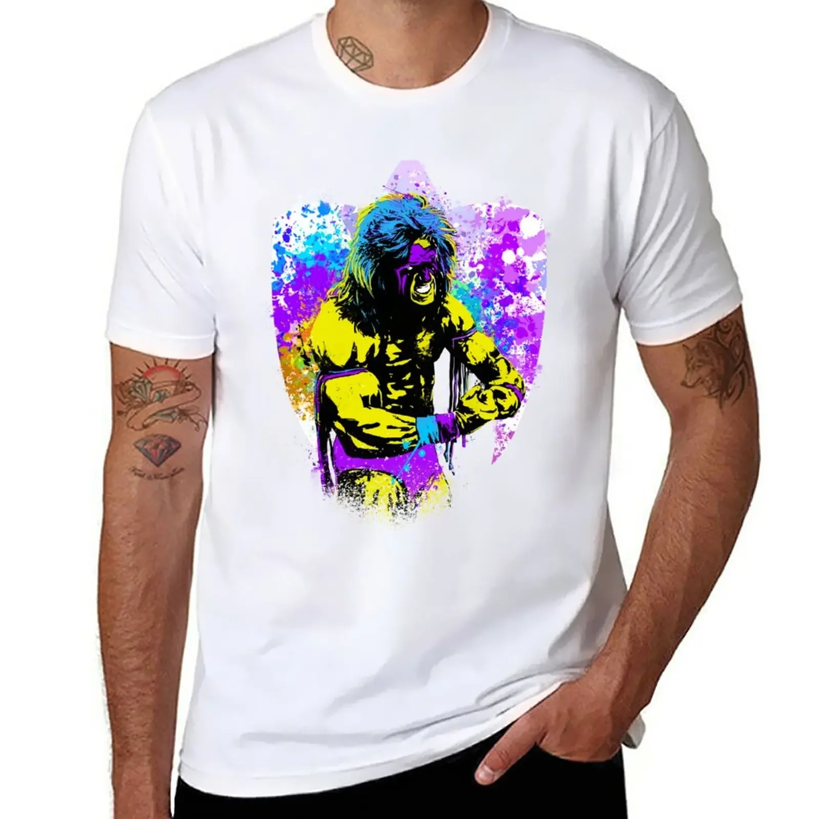 

New Pop art Warrior T-Shirt sweat shirts Aesthetic clothing boys animal print shirt clothes for men